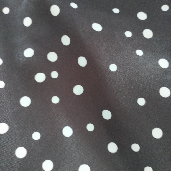 Bebe Satin Midi Silhouette Black & White Polka Dot Dress M - Picture 7 of 11